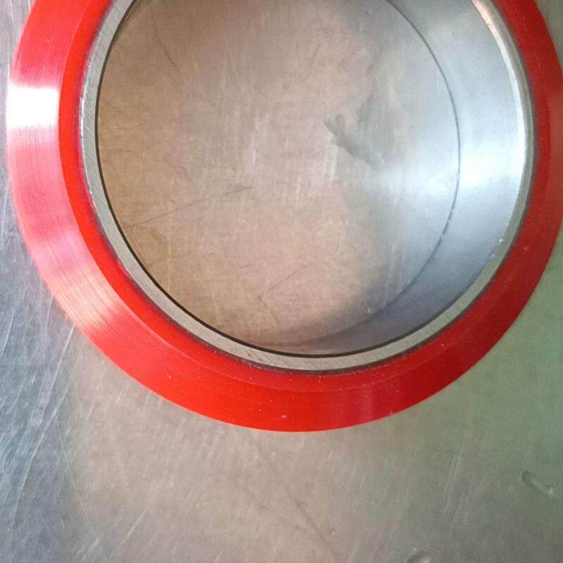 定做商标机模切机压纸轮印刷机聚氨酯走纸轮轴承包胶轮厂家直销