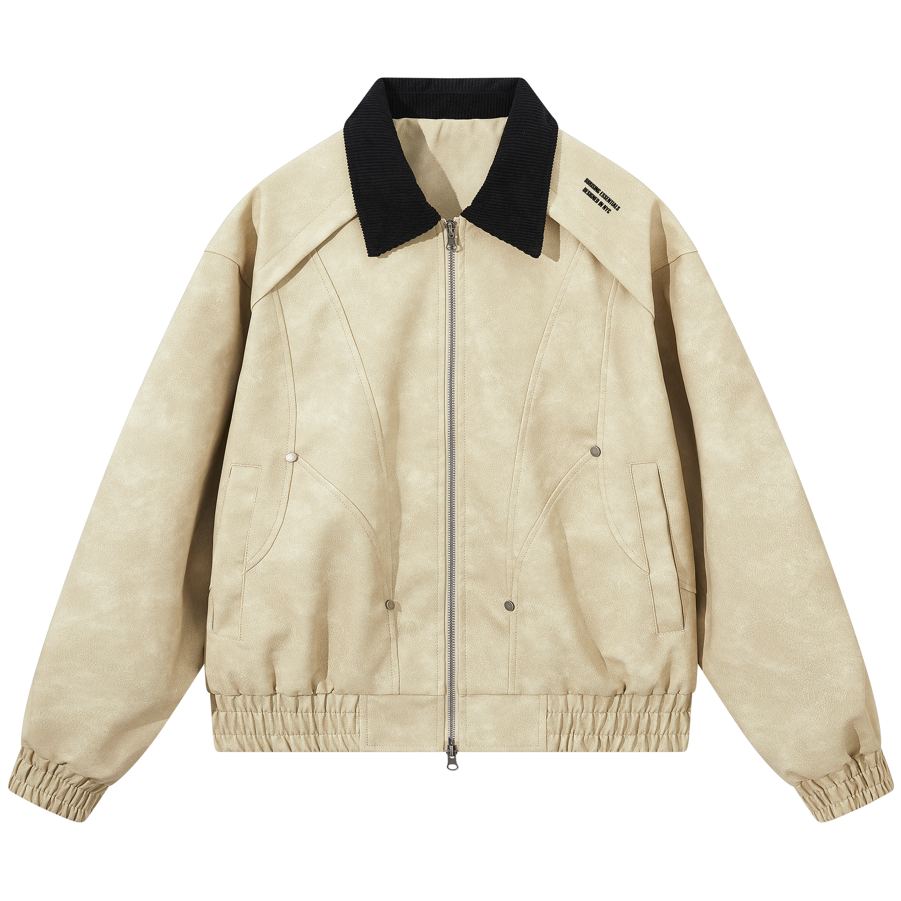 88rising外套PU皮翻领皮衣夹克