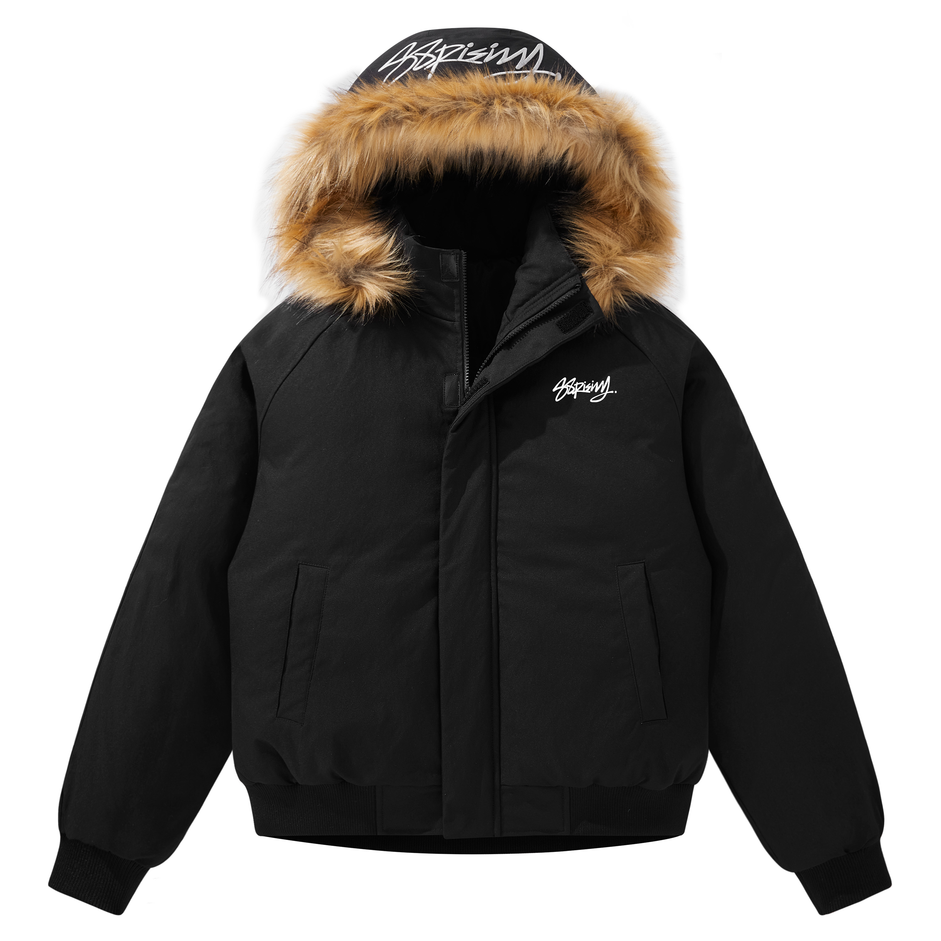 88rising羽绒夹克连帽毛领羽绒服