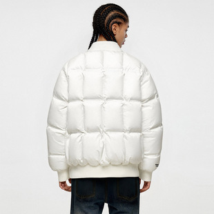 88rising绗缝方块格子外套棒球领休闲百搭通勤保暖棉服男女同款