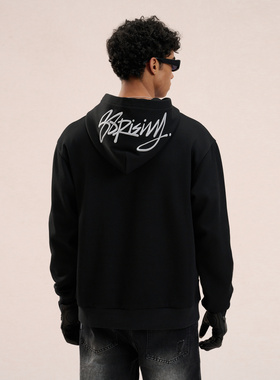 【刘雨昕同款】88rising学院风花体刺绣LOGO宽松休闲百搭连帽卫衣