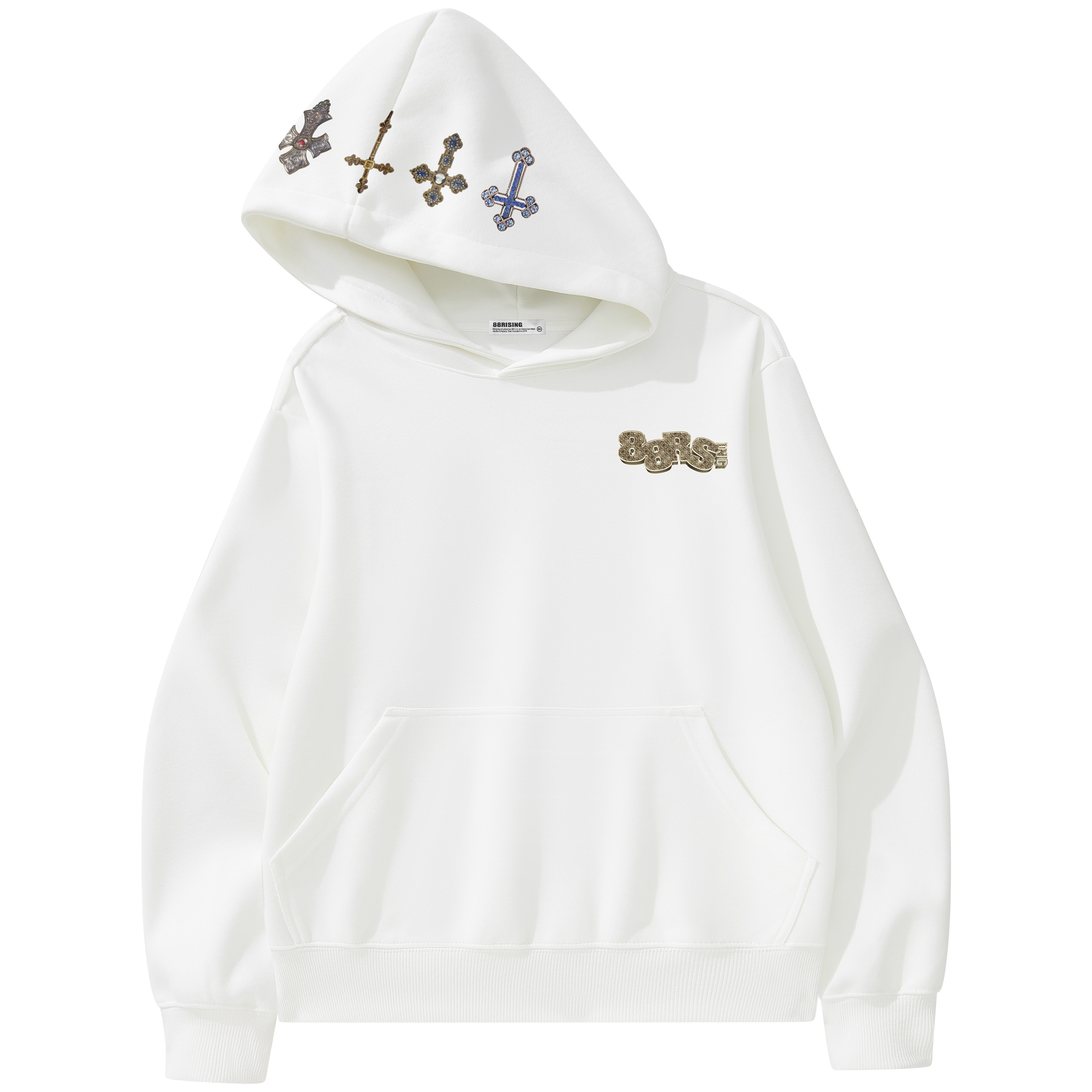 88rising印花宽松情侣连帽卫衣