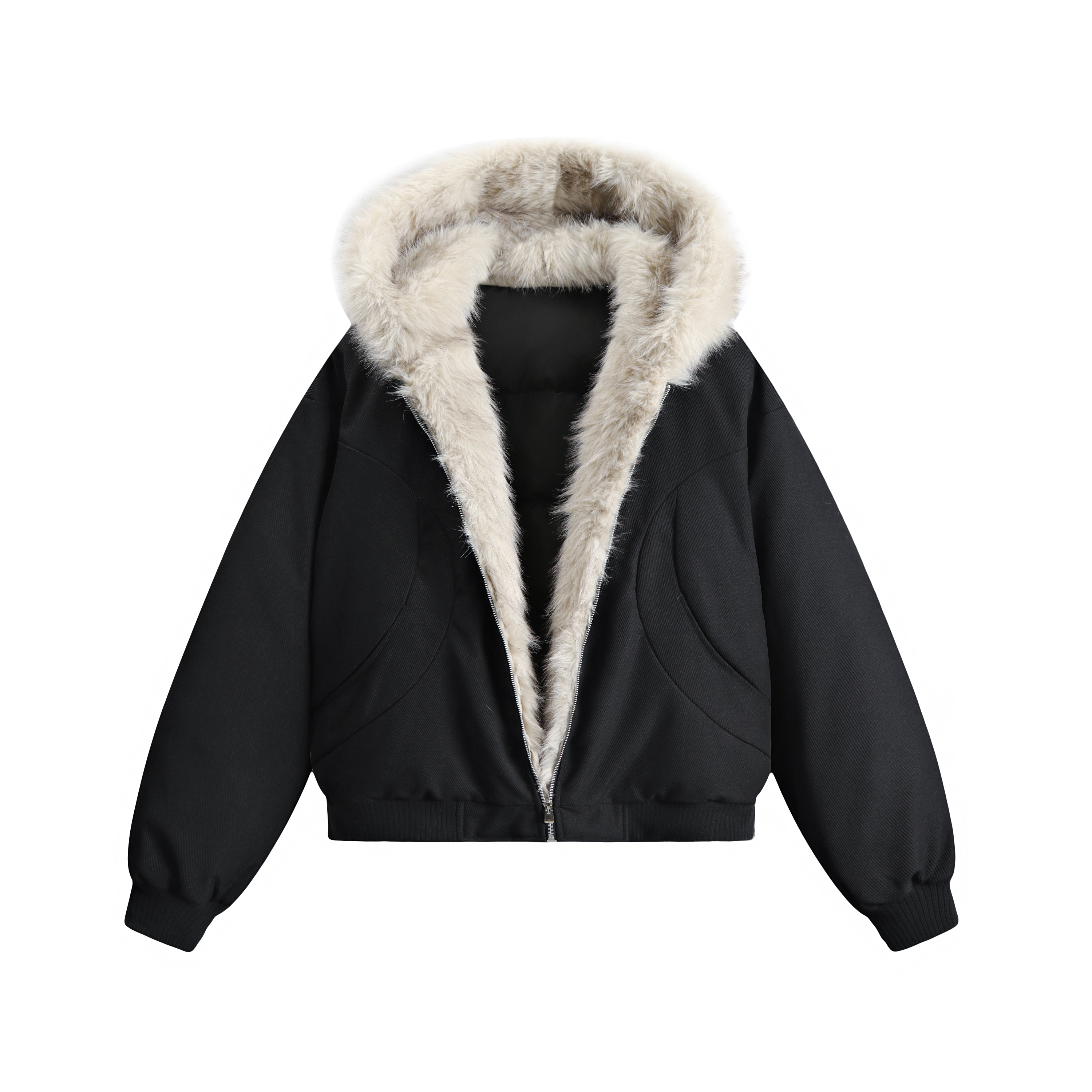 88rising座山雕派克大毛领羽绒服