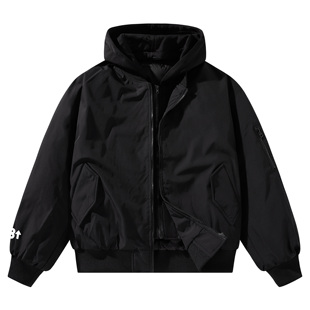 88rising 美式复古美拉德色系立领飞行员工装夹克羽绒服 男女同款