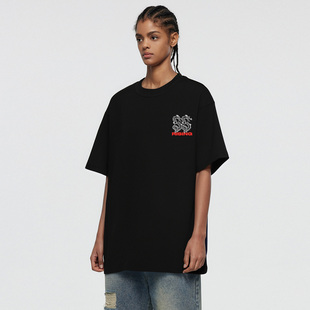 八八上升88rising 双龙图案休闲百搭宽松圆领宽松短袖T恤男女同款