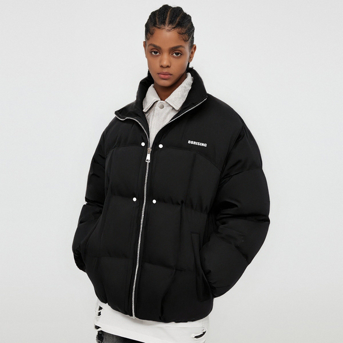 88rising假两件厚款外套休闲百搭舒适防风防寒保暖羽绒服男女同款,男装,羽绒服,淘宝优惠券,粉丝福利购,淘宝优惠卷