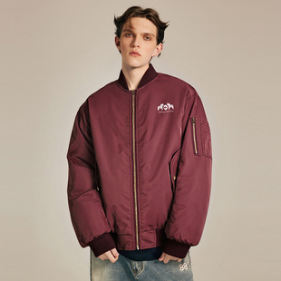 88rising新春双面穿马年小马送福图案棒球领外套保暖棉服男女同款