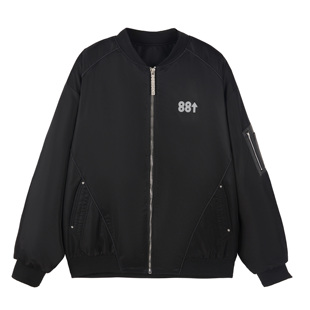 【王嘉尔】同款88rising立体印花宽松潮流休闲飞行夹克 男女同款