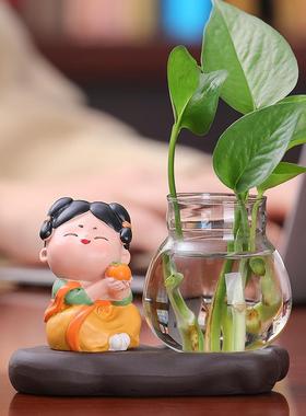 新中式可爱唐仕女家居摆件客厅电视柜书房办公室桌面治愈系小摆设