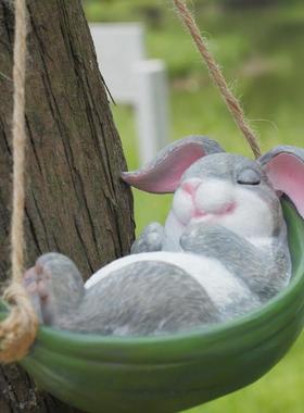 园林摆件花园庭院景观考拉动物田园摆设彷真挂件兔狗工艺礼品摆饰