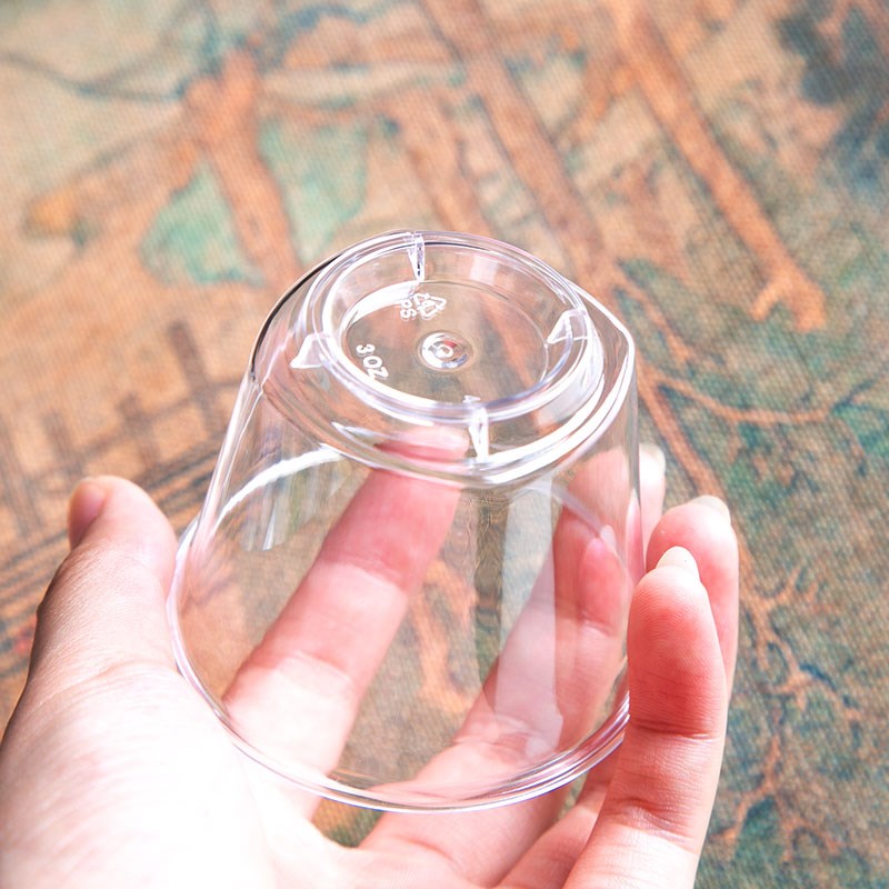 一次性茶杯航空硬塑料杯子加厚家用商用咖啡杯办公室招待功夫茶杯