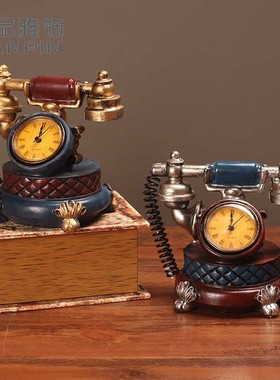 复古 老式电话机模型 服装店酒吧咖啡厅 怀旧摆件 橱窗陈列装饰品