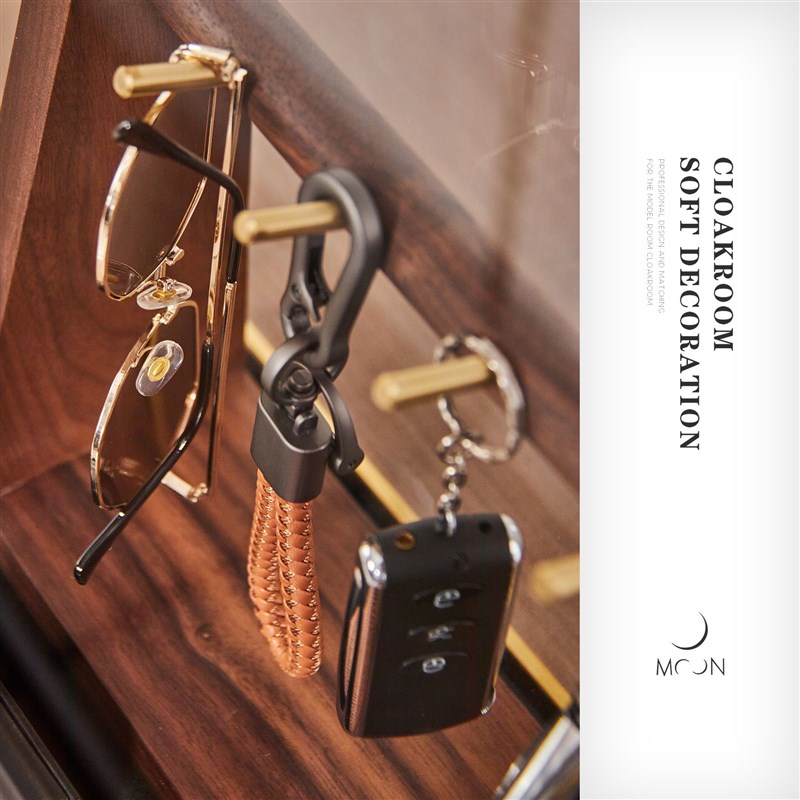 MOON慕空间样板房衣帽间男士梳妆台摆件车钥匙扣墨镜软装饰品道具