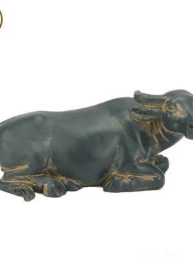 牛年小水牛摆件微景观动物装饰品花盆庭院假山流水黄牛盆景配件