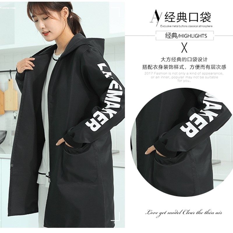 女士罩衣加绒冬季加厚防水大人上班干活穿的工作服可外穿女上衣