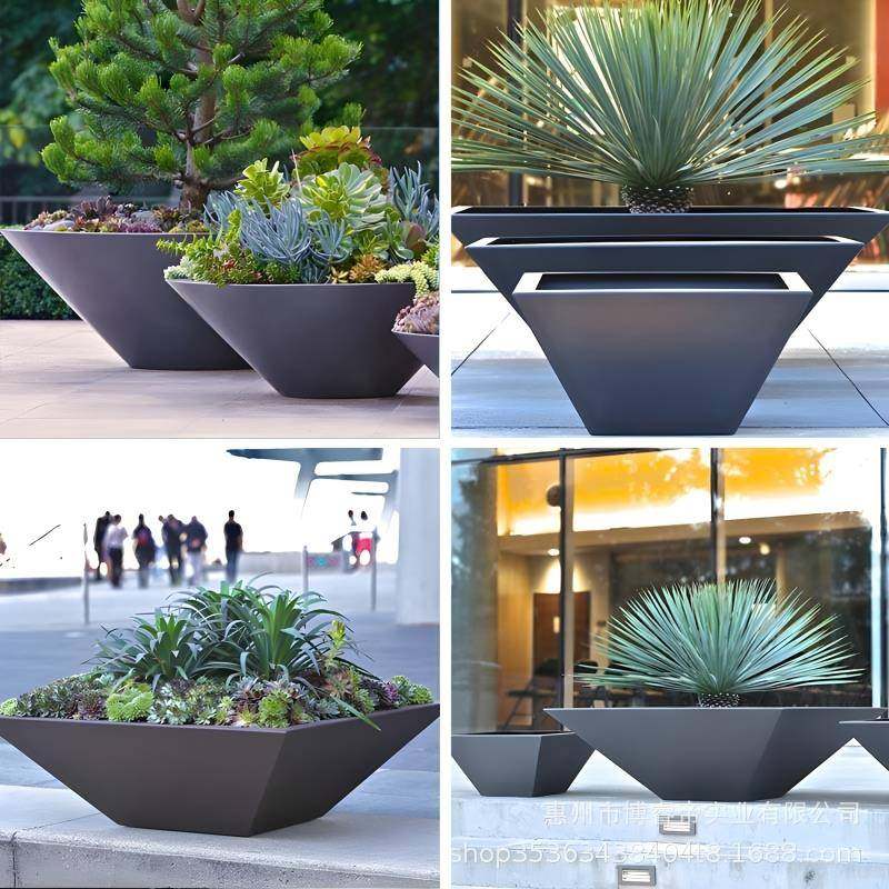 造型玻璃钢花盆商场美陈户外落地方形花箱组合花钵北欧创意大花器,商业/办公家具,休闲椅系列,淘宝优惠券,粉丝福利购,淘宝优惠卷