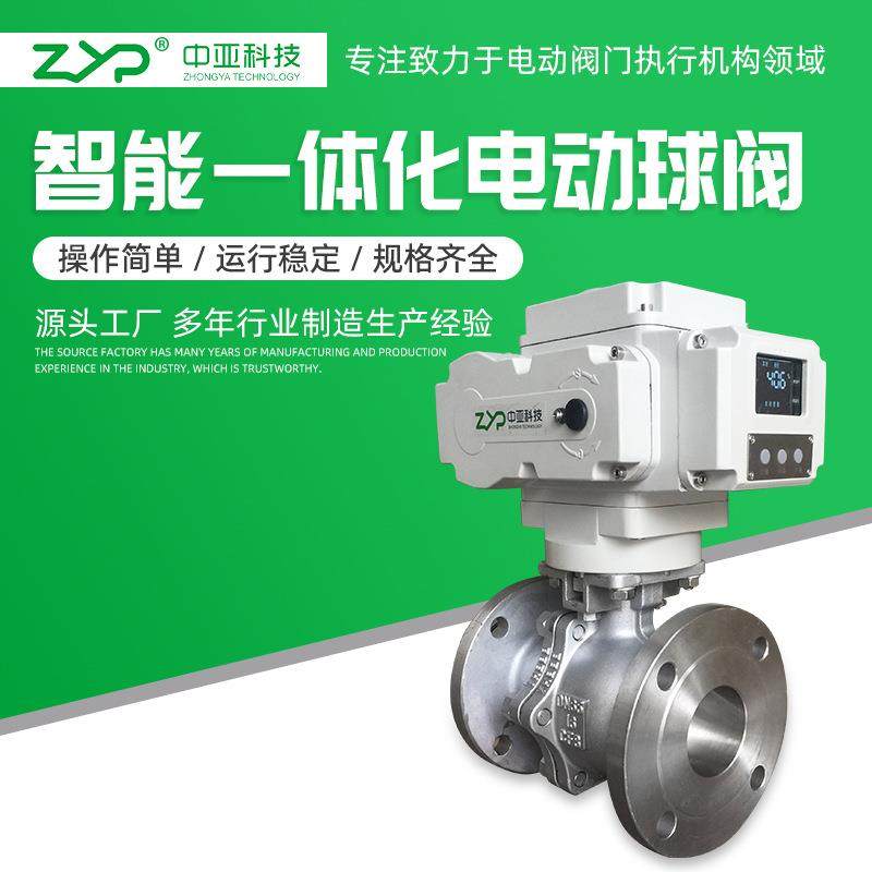 供应整体式智能一体化就地远程电动不锈钢法兰球阀