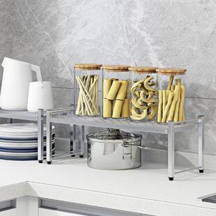 厨房置物架K-9233整体橱柜层架室锅架30吊4不锈层钢 柜隔板收纳架