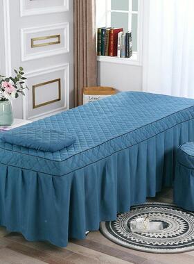 轻新款LQP美容床罩四套拿单件奢高档网红按摩床单推件洗头床套三