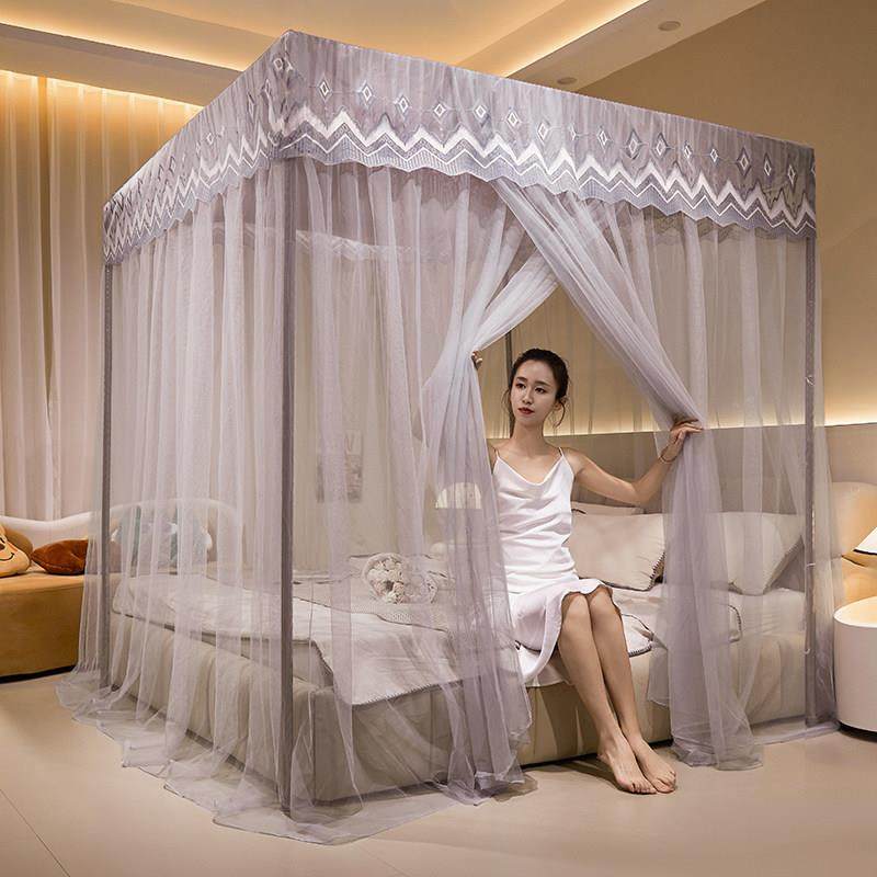 蚊帐家用025新卧室1米床出租屋带防尘款顶单开 41515615门5落地2