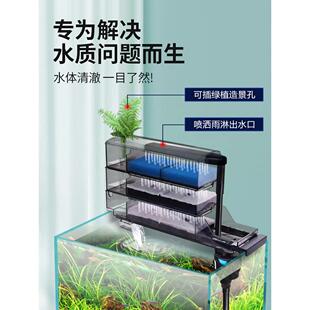 鱼缸置过滤器上滴流循盒四合一挂壁净水增氧顶部环过滤56020016槽