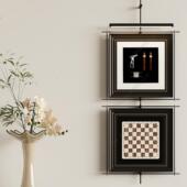 画 意式 奢铁艺轻风挂画画中古极简高档金属壁 画现9S146代小众酒