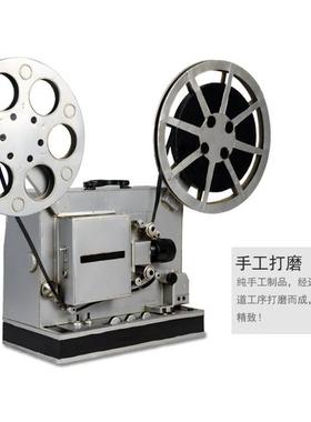 老式放映机摆件创意家装饰品酒888柜摆咖饰古啡馆复摆店铺橱窗设