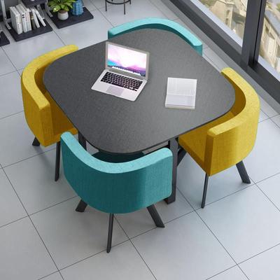 椅简接约待桌组合洽谈桌店铺会客桌办公室休闲 8809小圆桌方餐椅