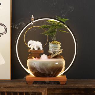 八方水来财流水HPK-666摆循环办公室开招财业装饰礼品客厅茶件桌