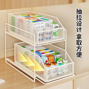 医药箱家用药物收纳层架内柜通风防潮多分格抽屉急式救药品收纳层