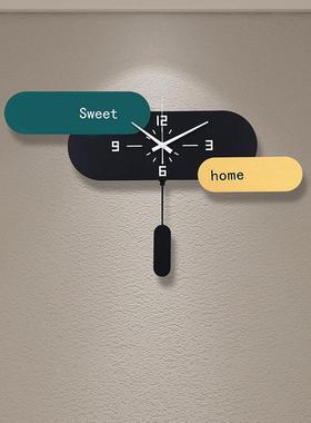 挂钟轻奢现WY0707代简约用表高档时大气创意网尚红挂餐厅家客厅挂