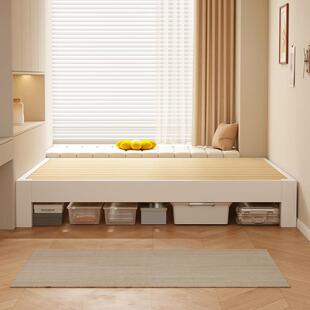 全实木头榻3466尺榻米无床的床可定制加厚任意寸排骨民架宿无靠背