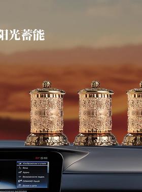 车件载筒太阳能HOT蓄能转轮家用电动转无车内装饰摆转桶需电池