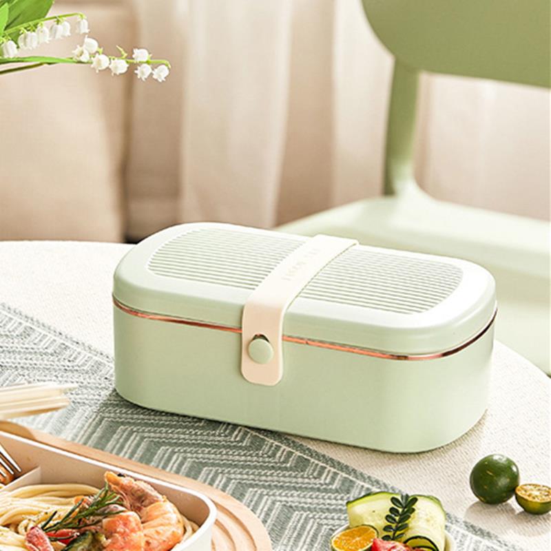 免注水可插电加热饭盒上班族保温饭盒分隔分格陶瓷内胆电热便当盒