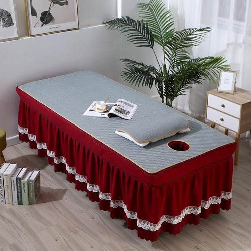 美容床凉席加厚冰丝藤席垫按摩推拿洗头床美容院专用夏季带洞席子