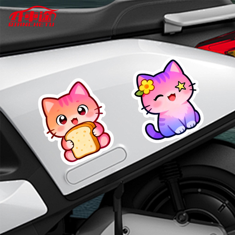 卡通猫咪汽车贴纸反光贴纸