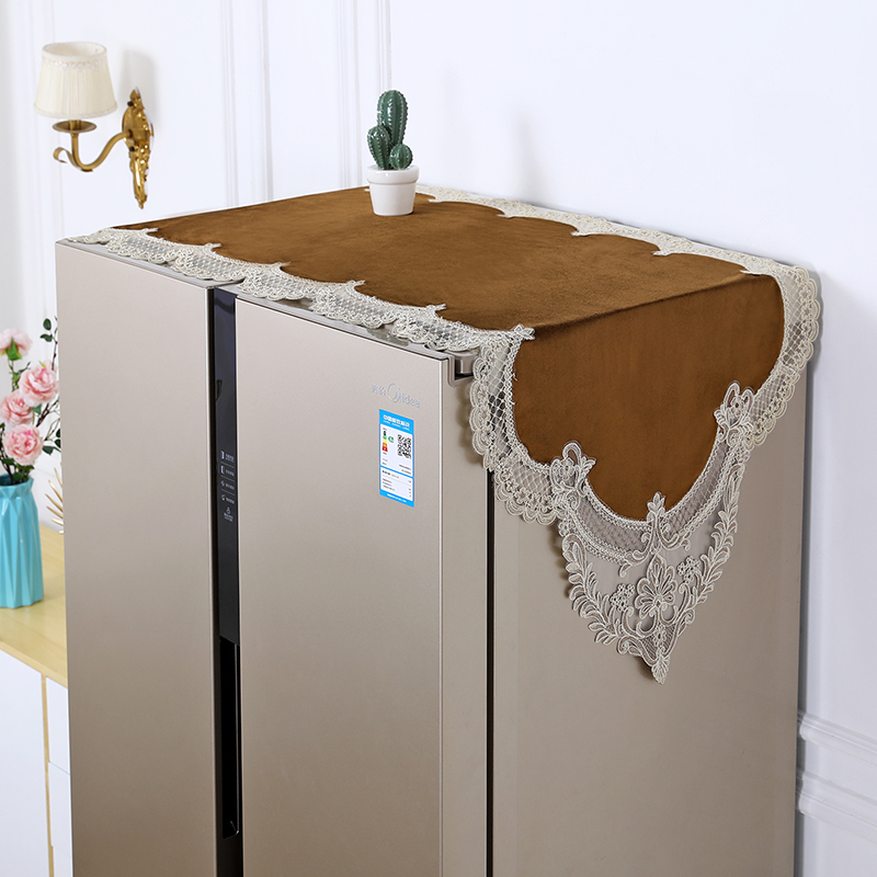 冰箱盖布顶防尘罩双开门防尘单开门保护盖巾套帘巾罩防尘布北欧风