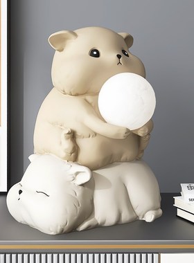 潮玩公仔桌面摆件客厅家居饰品卧室灯电视柜办公室摆设品乔迁新居