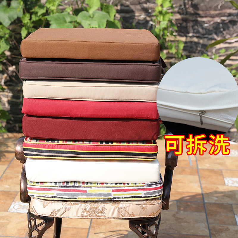 远茂户外铸铝家具高海绵加厚坐垫桌椅坐垫纯色可拆洗