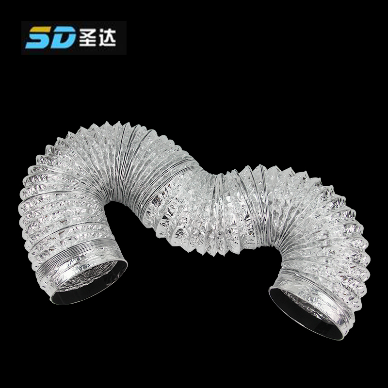 排气双层加厚铝箔风管接PVC管110mm伸缩软管接排风换气通风4米