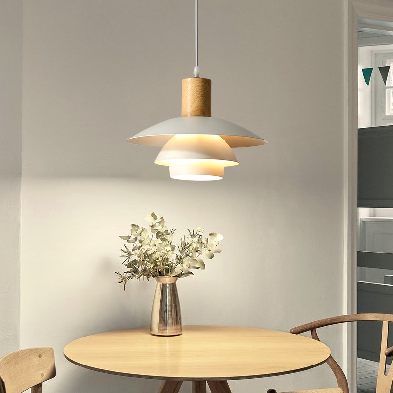 北欧丹麦ph5餐厅吊灯创意原木设计卧室客厅灯衣帽间吧台书房灯具