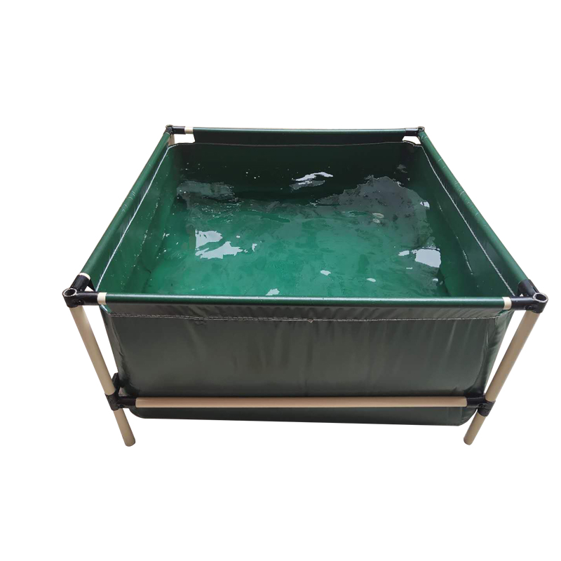 热销帆布水池锦鲤池鱼池龟池定做大小尺寸刀刮布水池折叠支架
