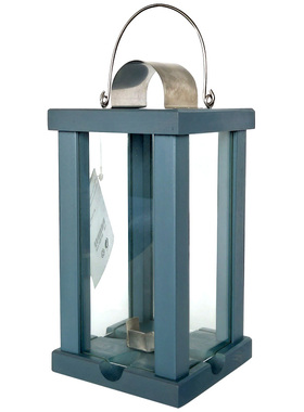 店主推荐实木复古灯笼手提防风玻璃罩灯野营庭院照明蜡烛台北欧节