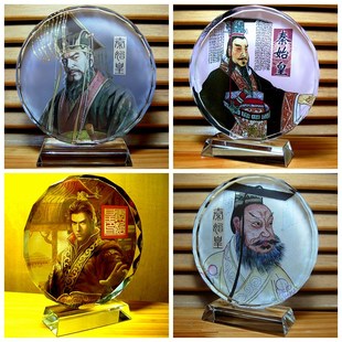 秦始皇摆设收藏品礼物礼品嬴政模型工艺品纪念品装饰品水晶摆件