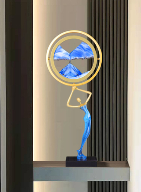 3D流沙画摆件高级感小众办公室好物玄关酒柜装饰品客厅家居工艺品