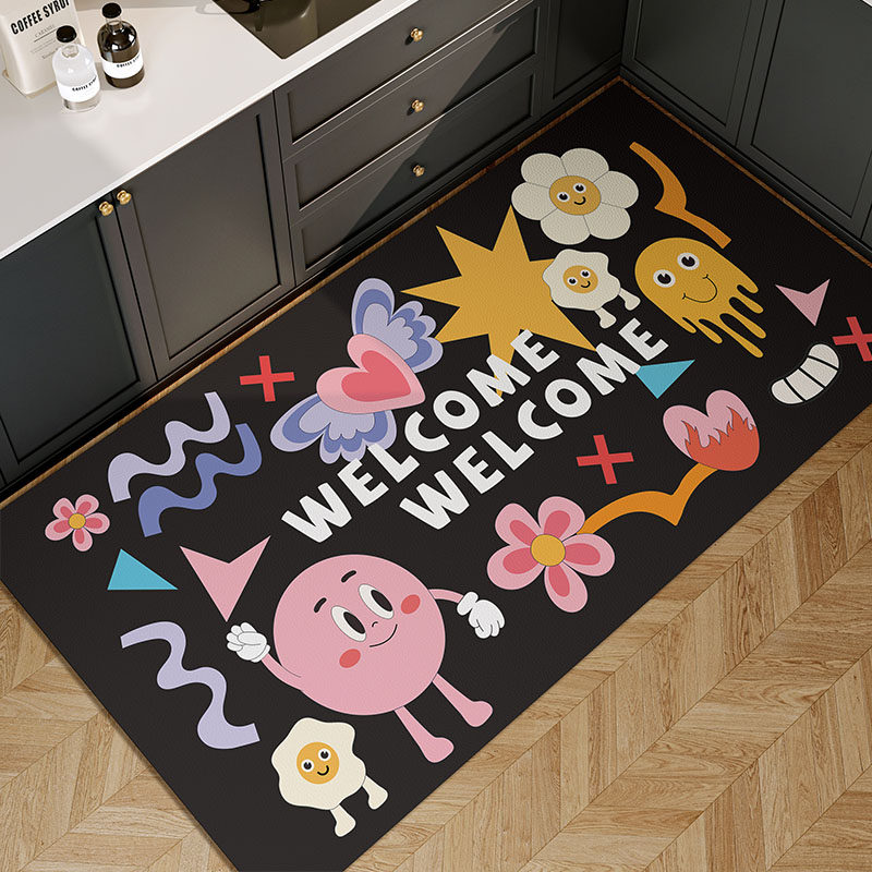 厨房地垫防滑防油可擦免洗垫子整铺2023新款家用软硅藻泥吸水地垫