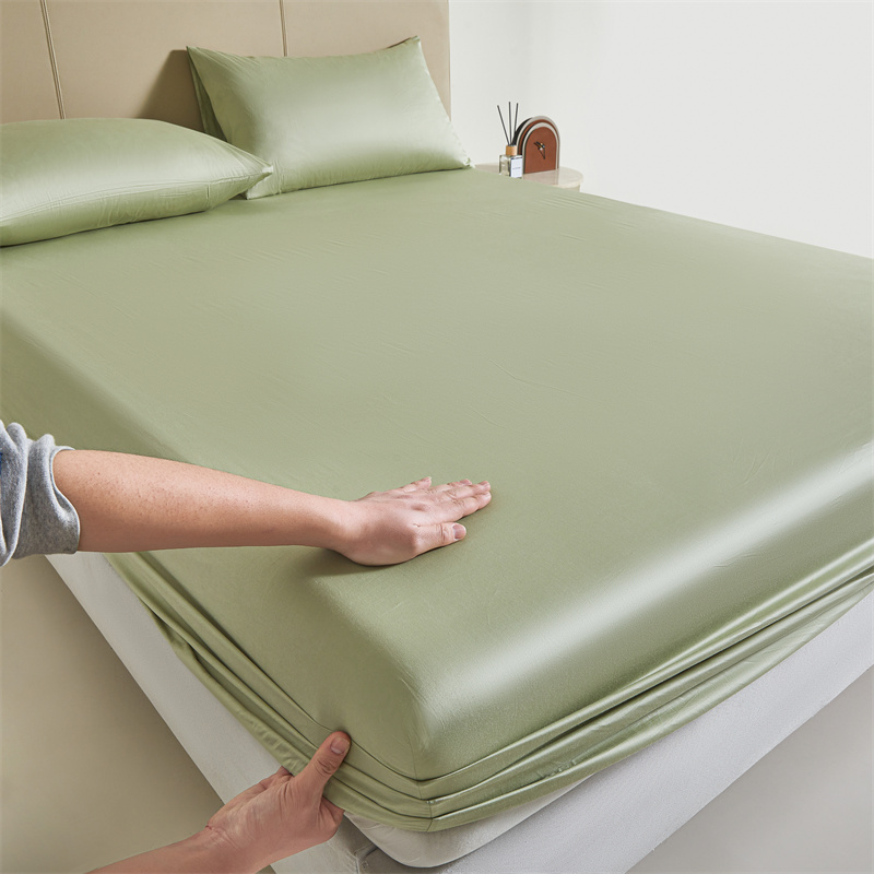 全棉长绒棉纯色单床笠三件套