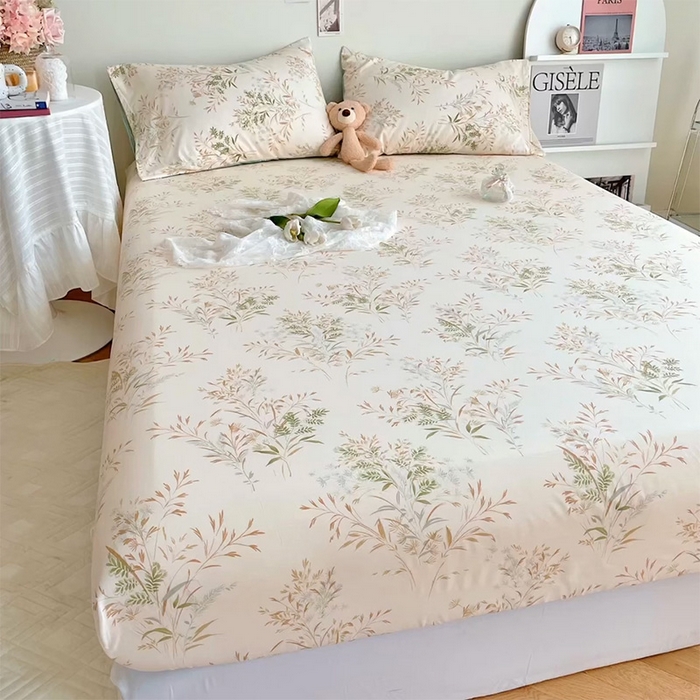 全棉纯棉水洗棉床笠单件