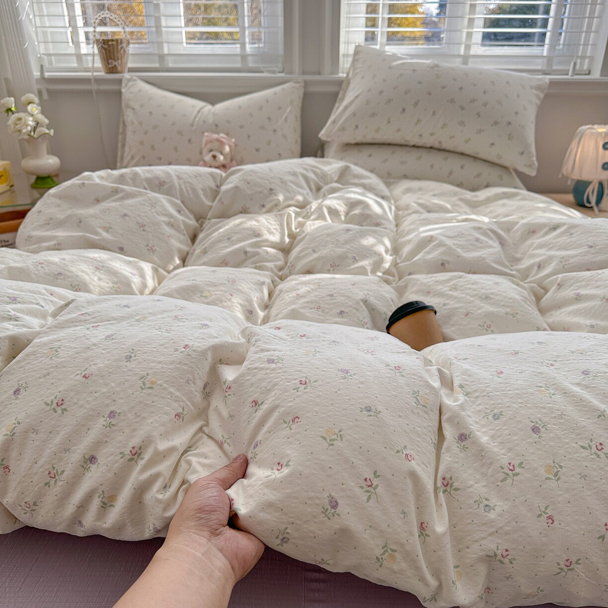 A类水洗棉麻双层纱四件套床单三件套床上用品单件被套被罩高级感