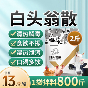兽药白头翁散兽用正品肠炎小猪拉稀鸡药扶正麻杏石甘散脱霉剂